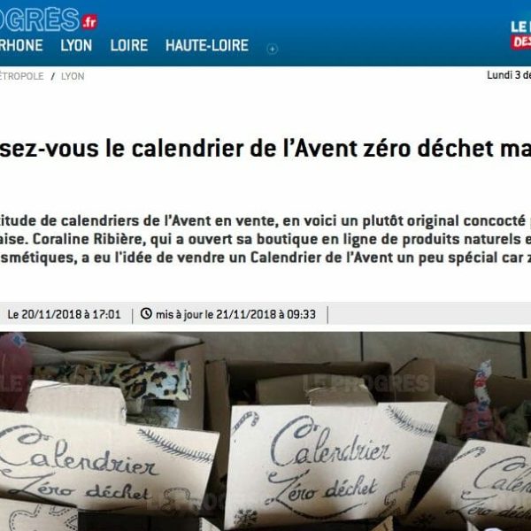 Calendrier zéro déchet Le progrès