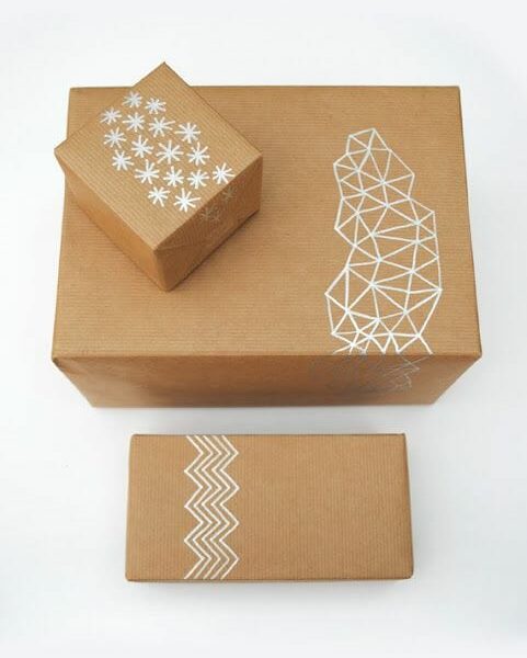 Emballage cadeau papier kraft