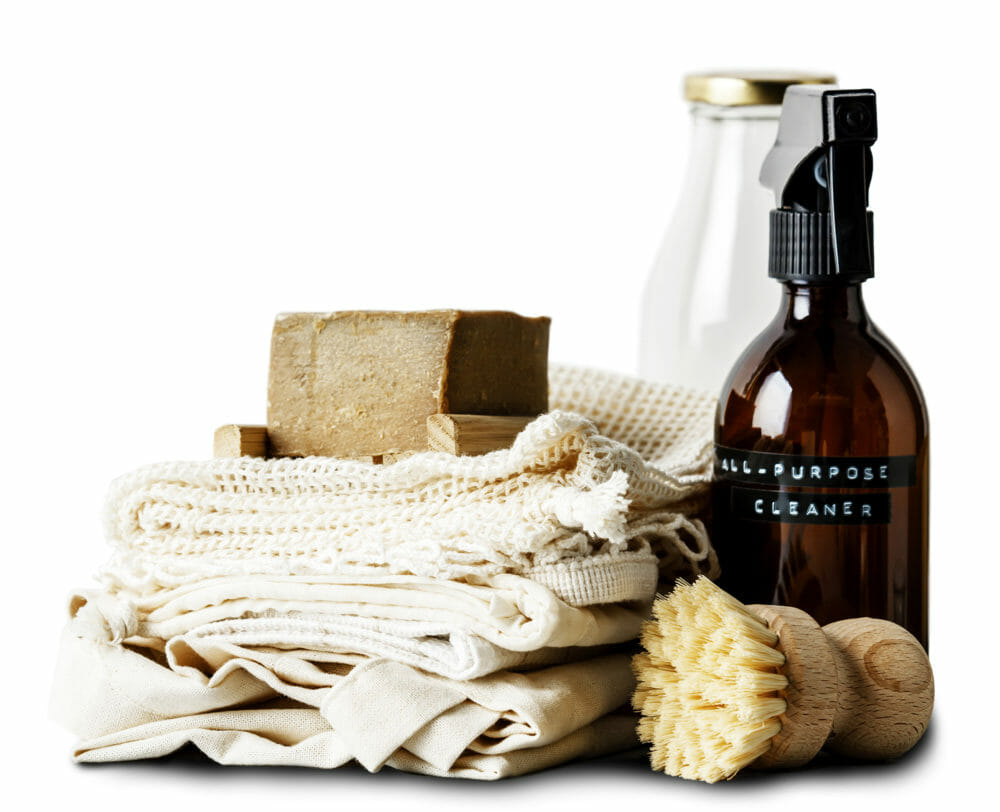 Ensemble de produits zéro déchet - illustration boutique