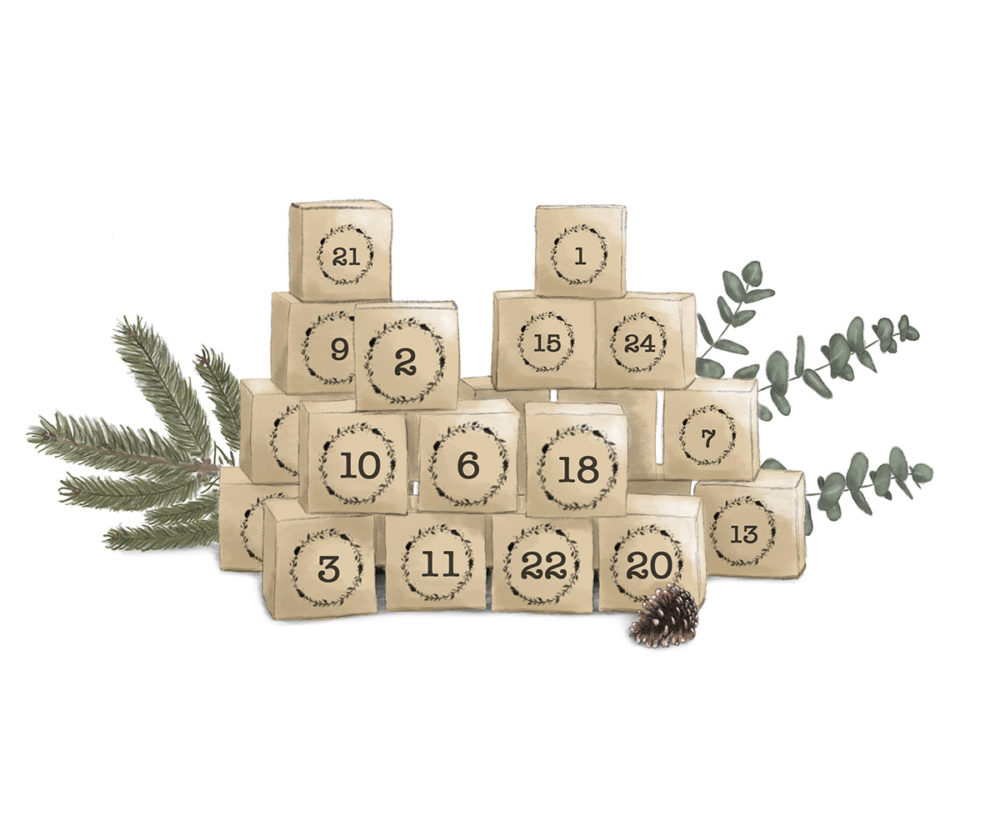 Calendrier de l'avent zéro déchet 2020 - We Nü - Boutique zéro déchet